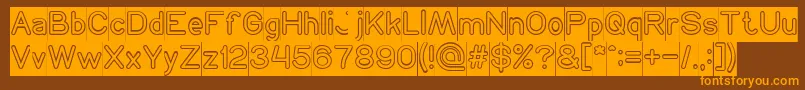 Шрифт NEON GLOW Inverse – оранжевые шрифты на коричневом фоне