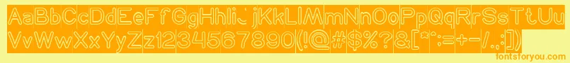 Police NEON GLOW Inverse – polices orange sur fond jaune