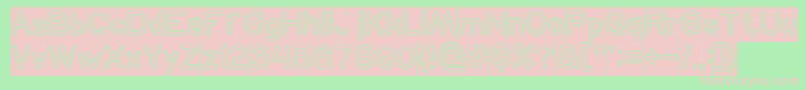 Police NEON GLOW Inverse – polices roses sur fond vert