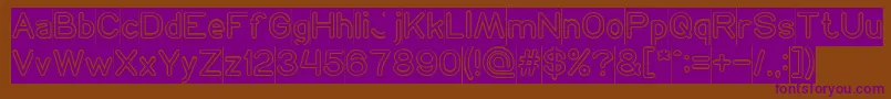NEON GLOW Inverse-fontti – violetit fontit ruskealla taustalla