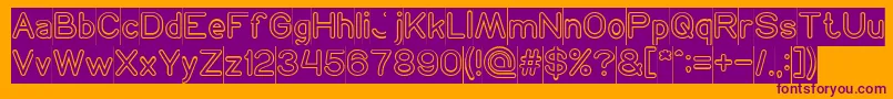 NEON GLOW Inverse Font – Purple Fonts on Orange Background
