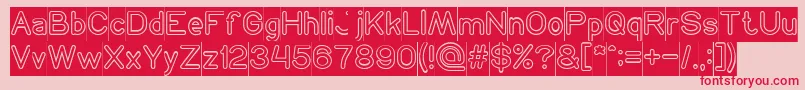 NEON GLOW Inverse Font – Red Fonts on Pink Background
