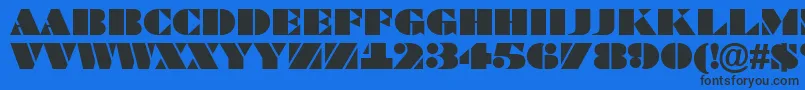 ABraggatitul Font – Black Fonts on Blue Background