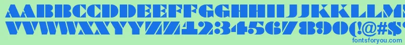 ABraggatitul Font – Blue Fonts on Green Background