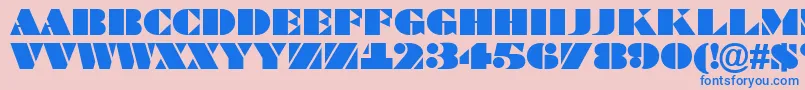 Fonte ABraggatitul – fontes azuis em um fundo rosa