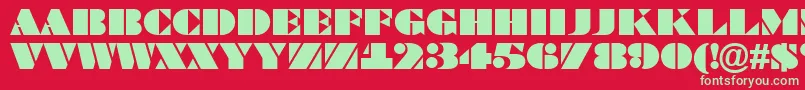 ABraggatitul Font – Green Fonts on Red Background