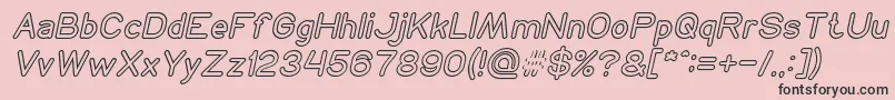 NEON GLOW Italic Font – Black Fonts on Pink Background