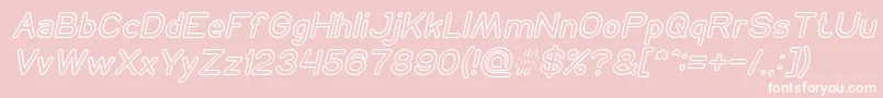 NEON GLOW Italic Font – White Fonts on Pink Background