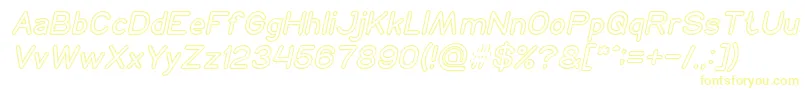 NEON GLOW Italic-fontti – keltaiset fontit