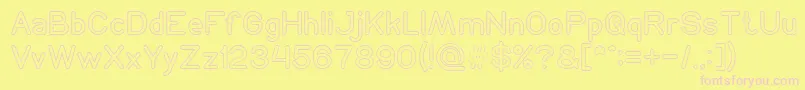 NEON GLOW Light Font – Pink Fonts on Yellow Background