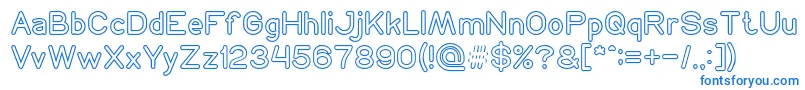 NEON GLOW Font – Blue Fonts on White Background