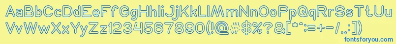 NEON GLOW Font – Blue Fonts on Yellow Background