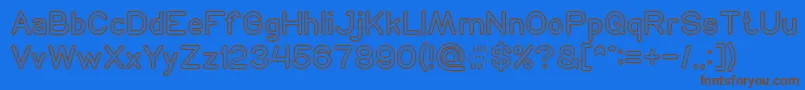 NEON GLOW Font – Brown Fonts on Blue Background