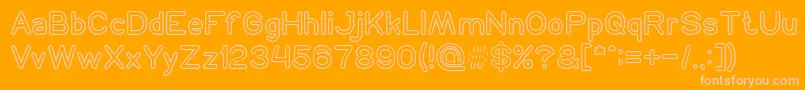 NEON GLOW Font – Pink Fonts on Orange Background