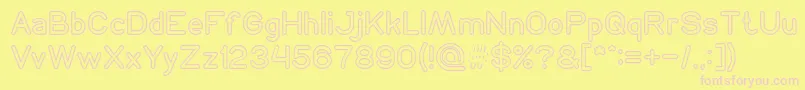 NEON GLOW Font – Pink Fonts on Yellow Background