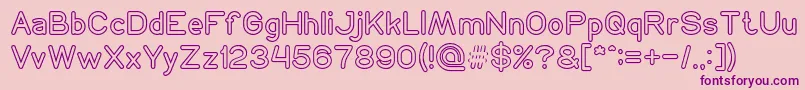 NEON GLOW Font – Purple Fonts on Pink Background