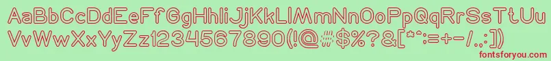 NEON GLOW Font – Red Fonts on Green Background