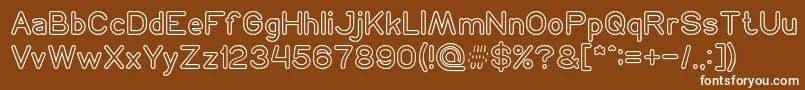 NEON GLOW Font – White Fonts on Brown Background