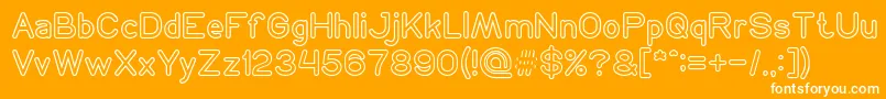 NEON GLOW Font – White Fonts on Orange Background