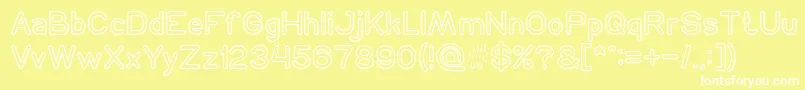 NEON GLOW Font – White Fonts on Yellow Background