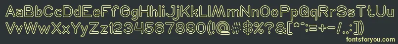 NEON GLOW Font – Yellow Fonts on Black Background