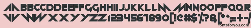Neon machine-Schriftart – Schwarze Schriften auf rosa Hintergrund