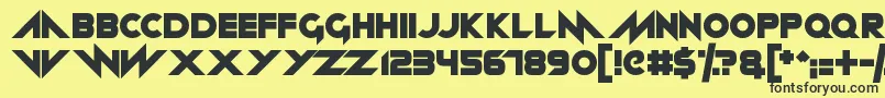 Neon machine Font – Black Fonts on Yellow Background