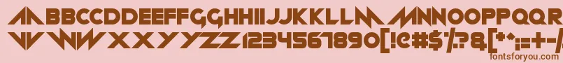 Neon machine Font – Brown Fonts on Pink Background