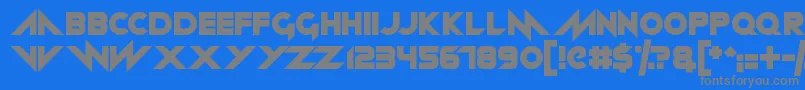 Neon machine Font – Gray Fonts on Blue Background