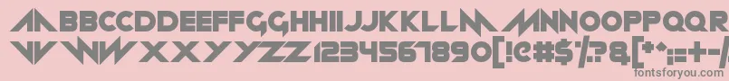 Neon machine Font – Gray Fonts on Pink Background