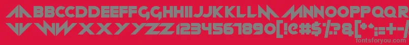 Neon machine Font – Gray Fonts on Red Background