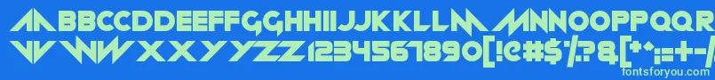 Neon machine Font – Green Fonts on Blue Background