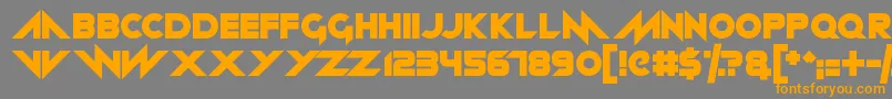 Neon machine Font – Orange Fonts on Gray Background