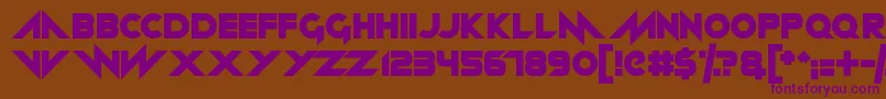 Neon machine Font – Purple Fonts on Brown Background