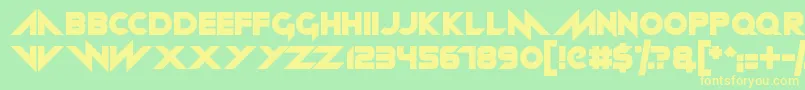 Neon machine Font – Yellow Fonts on Green Background