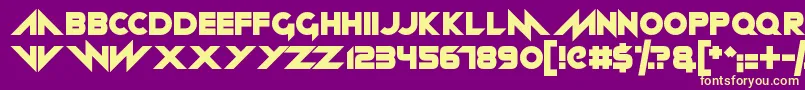 Neon machine Font – Yellow Fonts on Purple Background