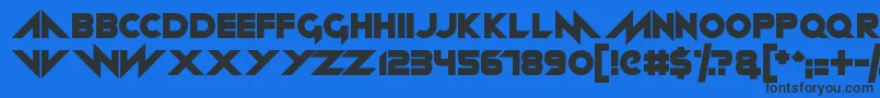 Neon machine Font – Black Fonts on Blue Background