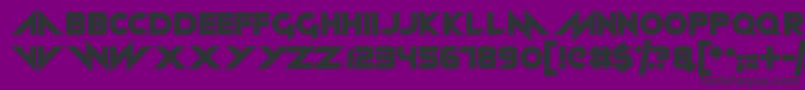 フォントNeon machine – 紫の背景に黒い文字