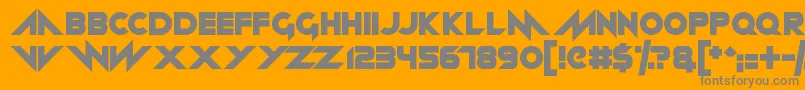 Neon machine Font – Gray Fonts on Orange Background