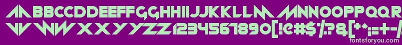 Neon machine Font – Green Fonts on Purple Background