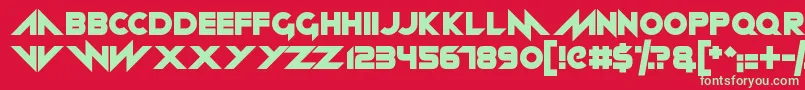 Neon machine Font – Green Fonts on Red Background