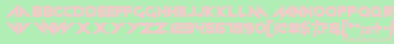 Neon machine Font – Pink Fonts on Green Background