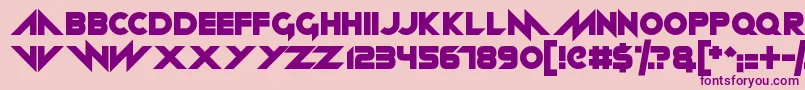 Neon machine Font – Purple Fonts on Pink Background