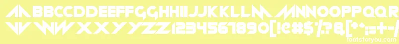 Neon machine Font – White Fonts on Yellow Background