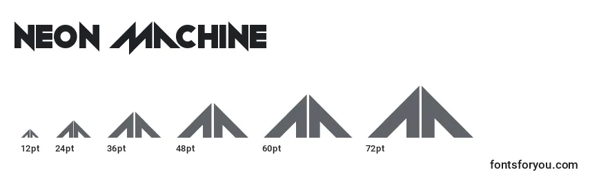 Размеры шрифта Neon machine (135444)
