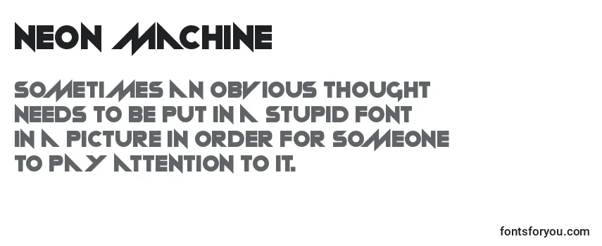 Neon machine (135444)-fontti