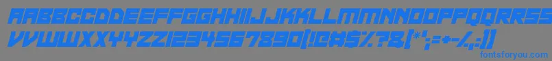 Шрифт Neon Overdrive Italic – синие шрифты на сером фоне