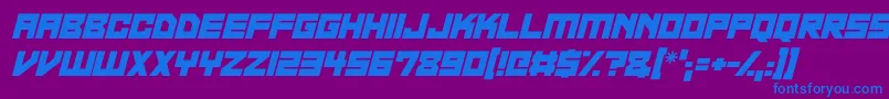 fuente Neon Overdrive Italic – Fuentes Azules Sobre Fondo Morado