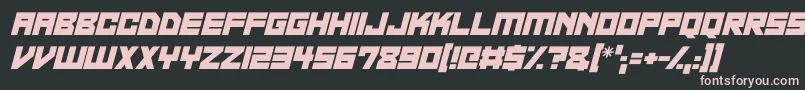 フォントNeon Overdrive Italic – 黒い背景にピンクのフォント