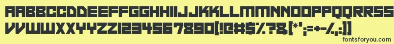 Neon Overdrive Font – Black Fonts on Yellow Background